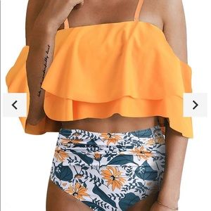 Ruffle Off the Shoulder Bikini